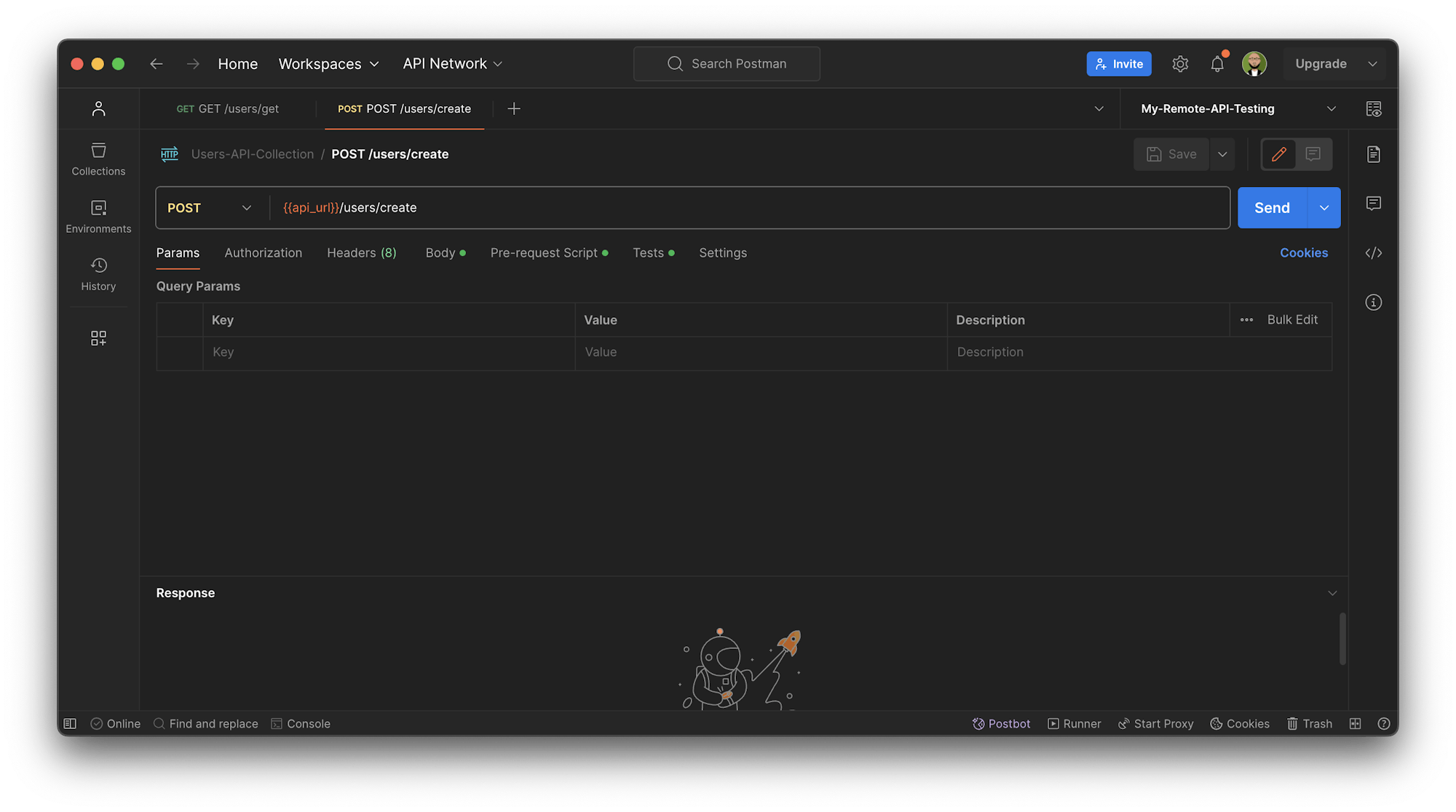 Dynamic parameters - Postman
